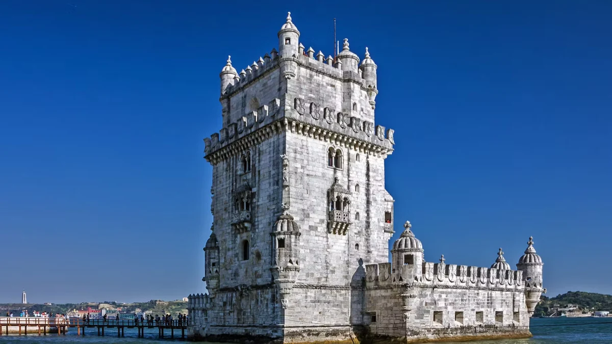 Belem Tower on the bank of the Tagus River