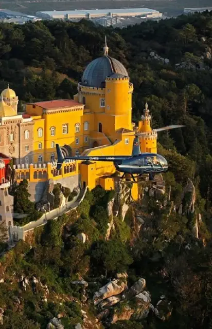 A fun helicopter ride in Lisbon