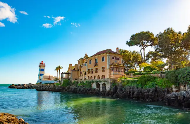 Coastal views of the Portuguese Riviera near Lisbon