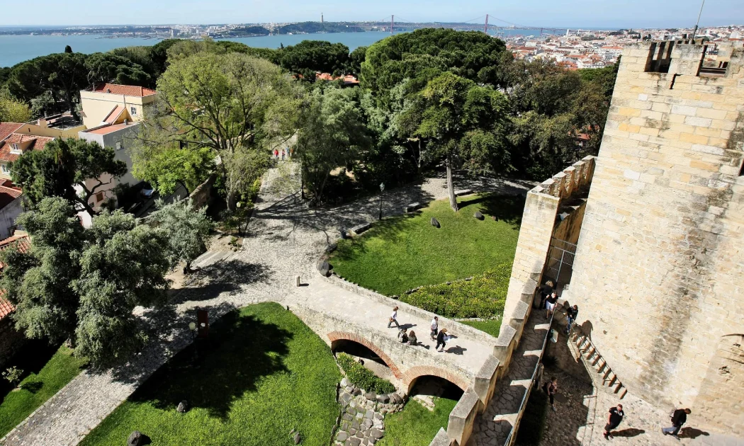 Beautiful gardens inside São Jorge Castle