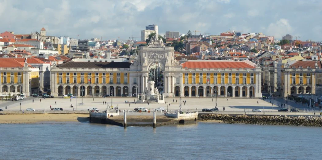 Praça do Comércio seen from Tagus River Cruise